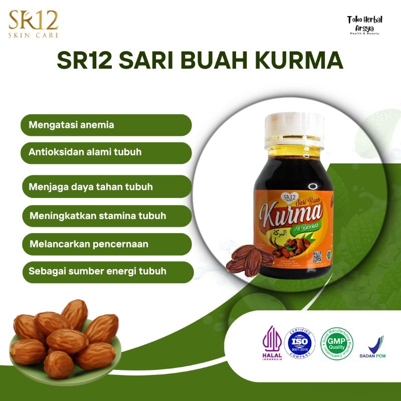 

SR12 Sari Kurma 100% Sari Buah Kurma Mencegah Anemia Cepat Menaikkan Trombosit