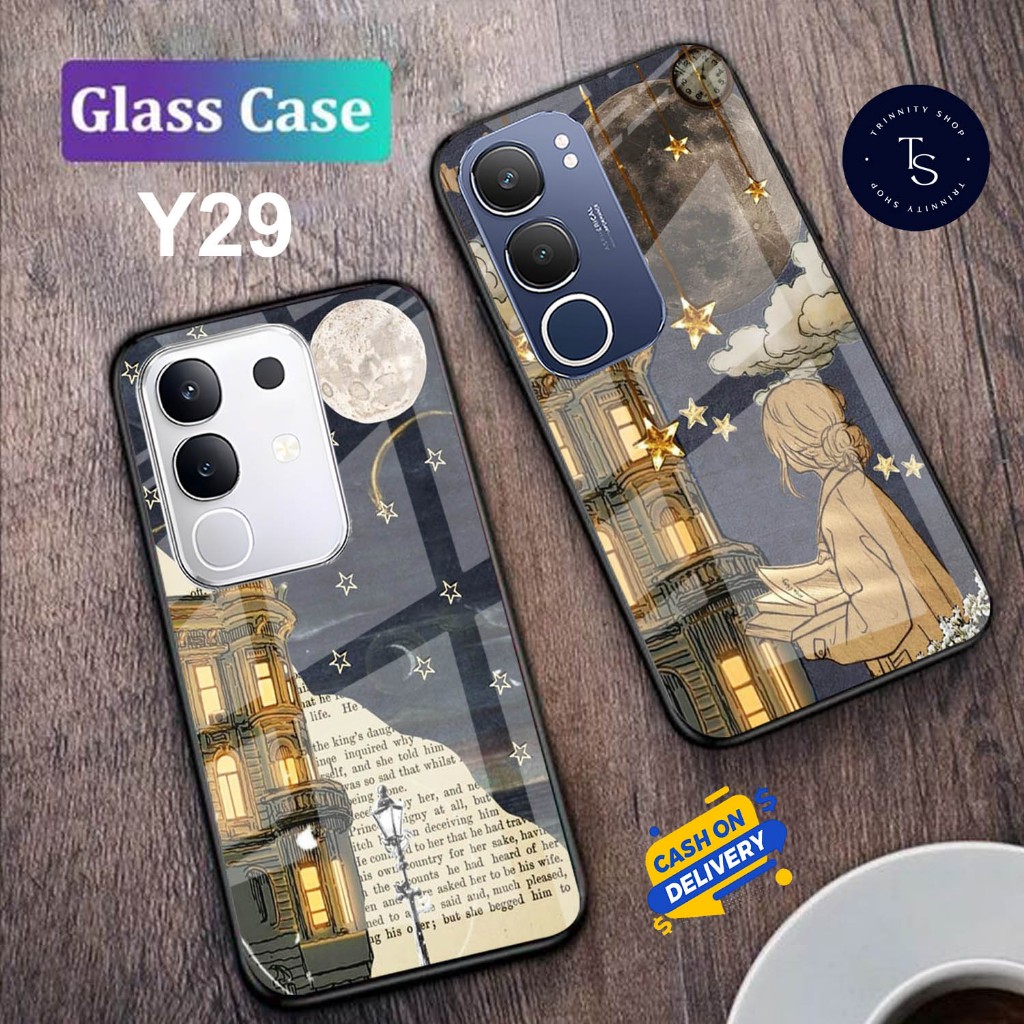 Softcase Kaca For VIVO Y29 (4G) & VIVO Y29 (5G) - Case Handphone For VIVO Y29 (4G) & VIVO Y29 (5G) [