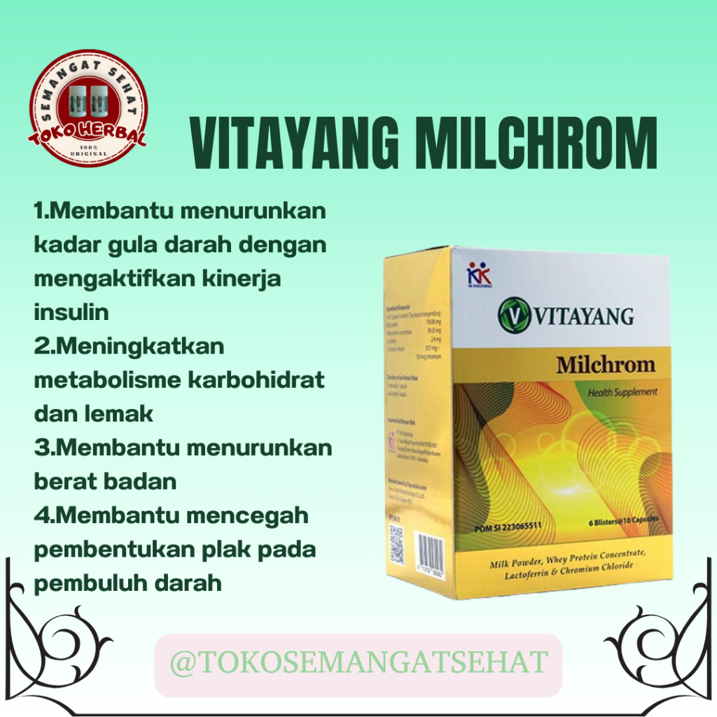 Vitayang Milchrome Penurun Gula Darah,Solusi Diabetes