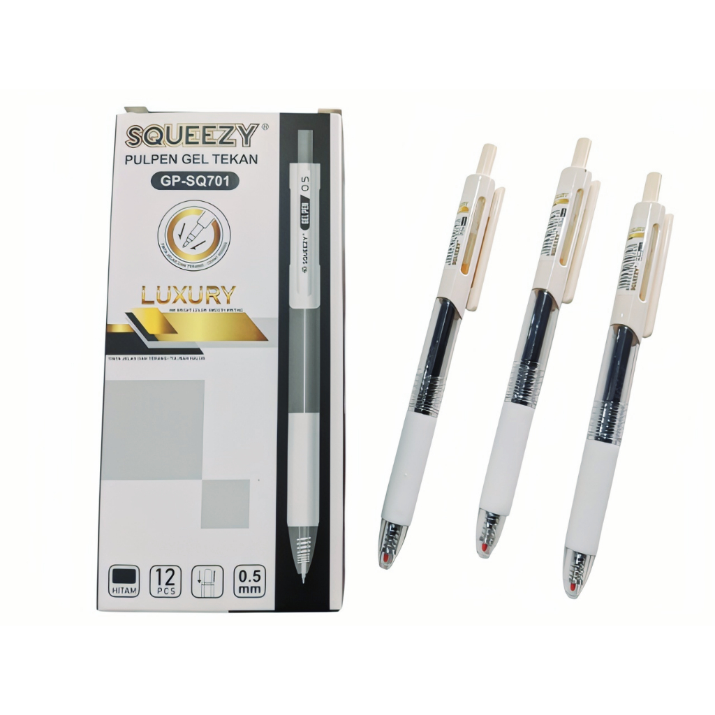 

Pulpen gel cetrek SQUEEZE isi 12 pcs