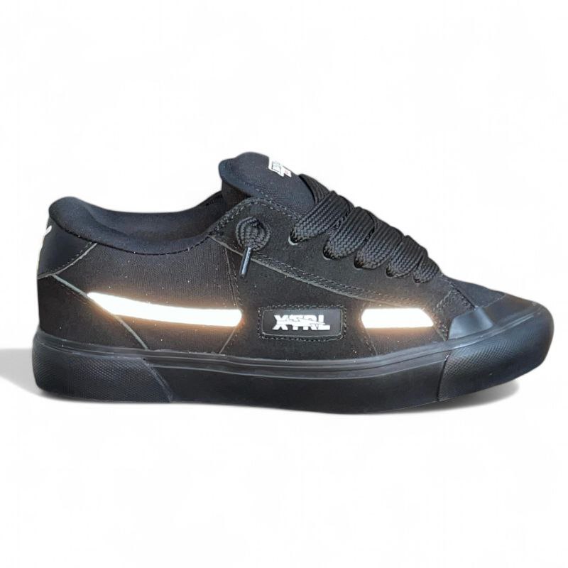 XternalStepSure - Sepatu Fat Shoes Skateboard Gemuk Reflective FullBlack Sepatu Gemuk Sneaker Pria W