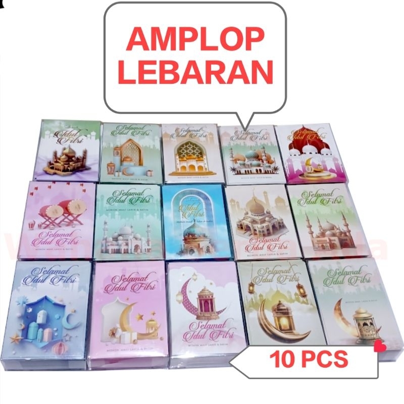 

Amplop Lebaran ISI 10 PCS Murah Meriah Amplop Ramadhan Banyak Motif Kemasan Box Mika Kotak Amplop