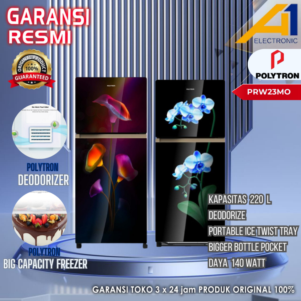 KULKAS POLYTRON-PRW23MO 2 PINTU GARANSI RESMI