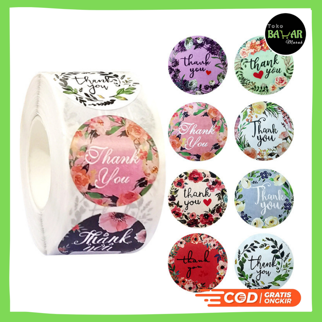 

Stiker Thank You Roll Isi 500 PCS / Label Tempel Thank You / Stiker Tempel Gulung Isi 500 PCS