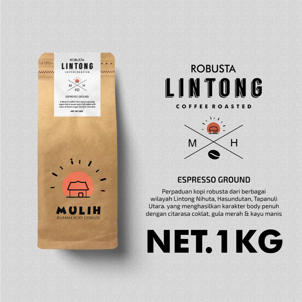 

BIJI KOPI BUBUK FINE ROBUSTA LINTONG 1KG Espresso Coffee Based By Mulih Kopi Roastery