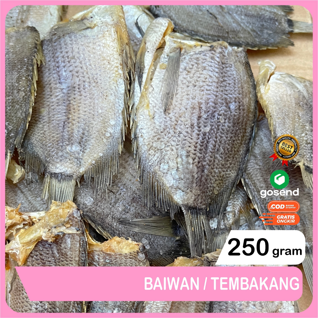

Ikan Asin Tembakang Kering Super Packing Plastik Seal 250 Gram