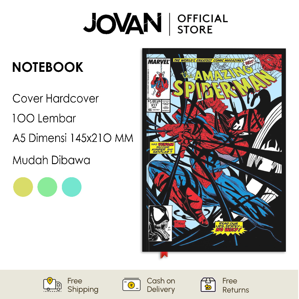 

Notebook Hardcover Custom Spider-Man 17 Buku Tulis Catatan Note Agenda Planner Jurnal Diary Notebook Anime