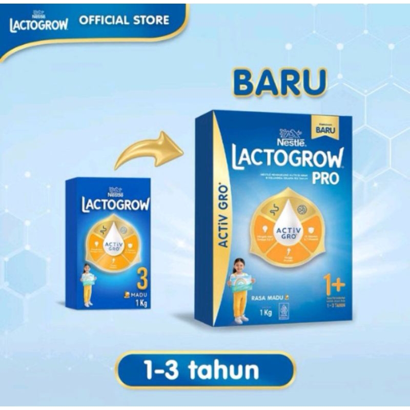 

LACTOGROW PRO 1+ MADU/1-3 TAHUN 1KG