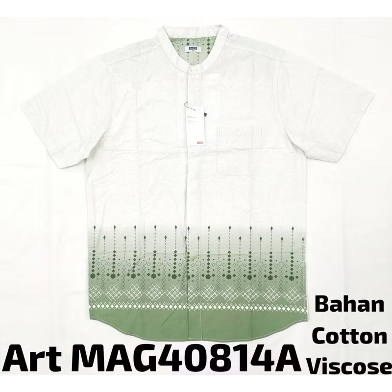 KEMEJA KOKO KATUN VISCOSE DEWASA BORDIR HAPS BY M231