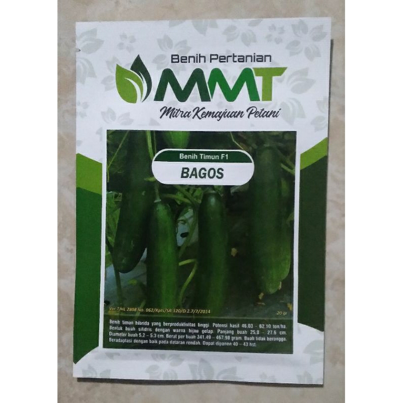 

Benih Timun F1 BAGOS dari MMT @20 gram Exp: 30-08-26 Barang Original