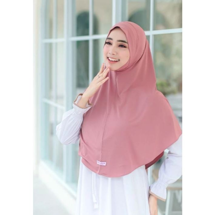 JIlbab Bergo Dagu Instan Malay Jersey Premium/ jilbab inara dagu premium tanpa pet. Kerudung malay v