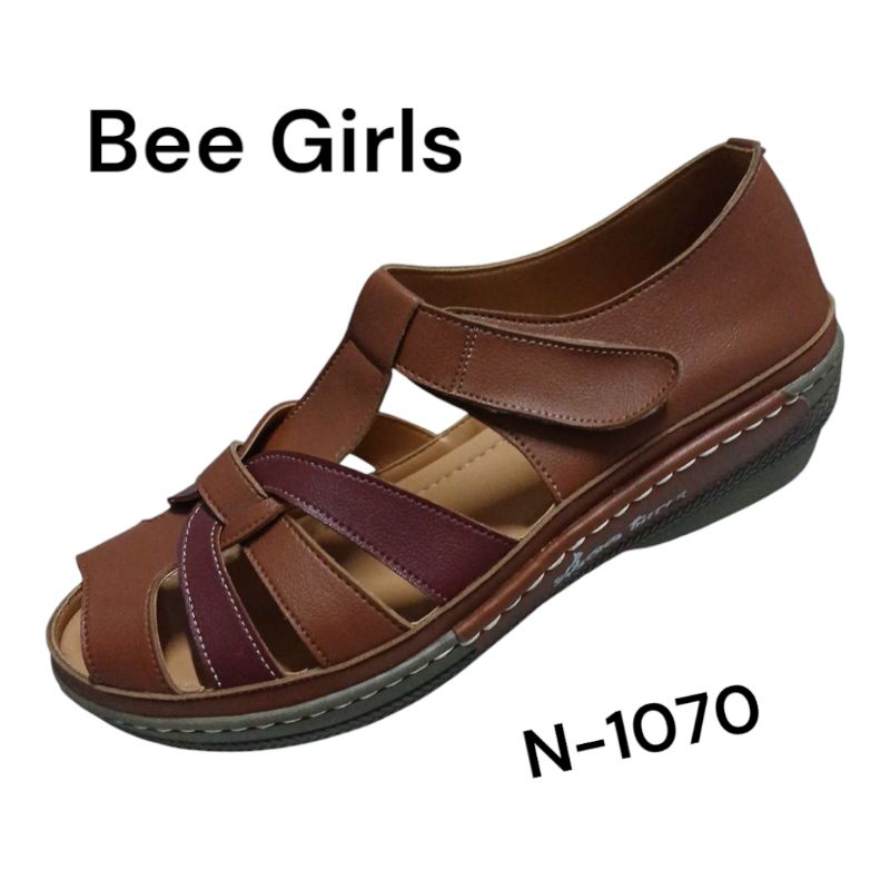Sepatu sandal wedges casual wanita kekinian Original BEE GIRLS N-1070