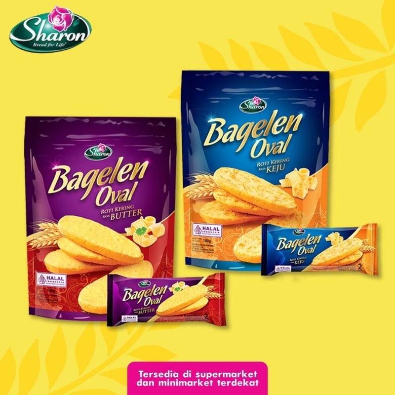 

Sharon Bagelen Oval Roti Kering isi 5 Sachet