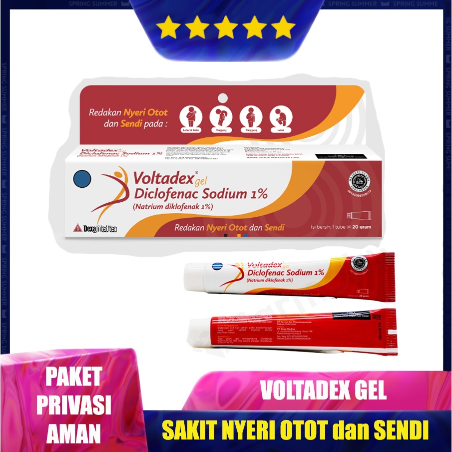 Voltadex Gel 20gr Tab Obat Oles Salep Krim Untuk Terkilir, Trauma Tendon, Ligamen, Sakit Nyeri Otot 
