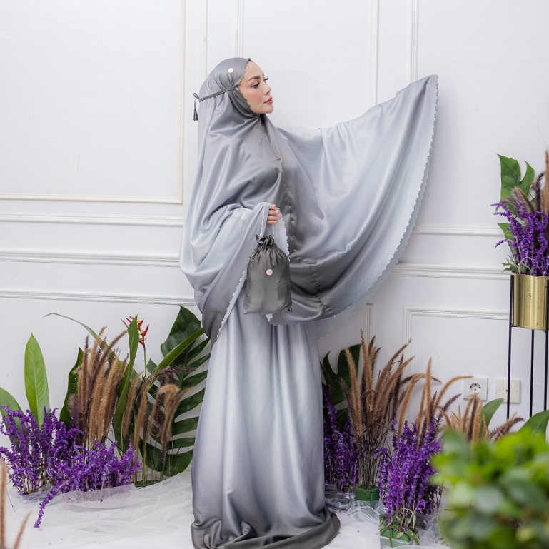 Zzura Mukena Travel Shamira Prayer Set 2in1 Mukena Muslim Dewasa