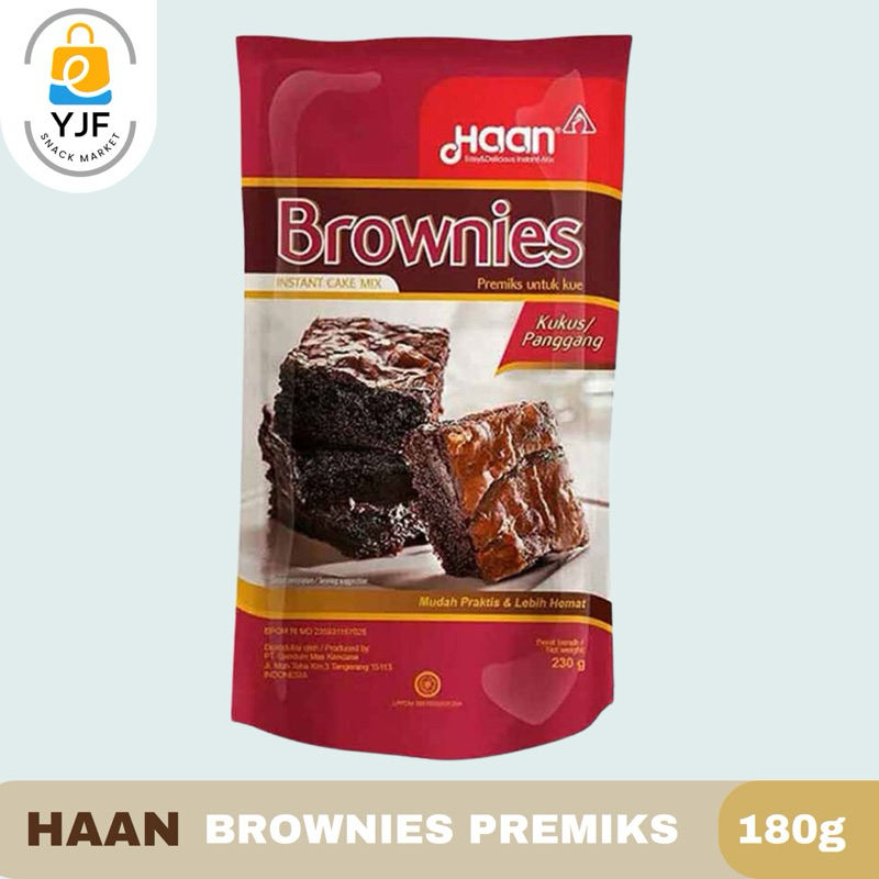 

Haan Brownies Panggang Kukus Premix / Tepung Bronis Coklat Instan - 180g