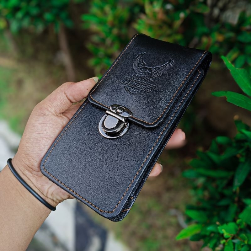 Dompet HP | Tempat Sarung Hp Pinggang Kulit PU | Dompet Hp Pinggang | Dompet Sarung Hp Kulit Sinteti