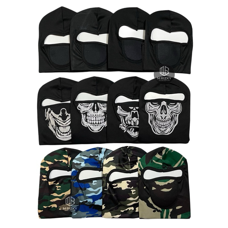 Masker Ninja Polos Hitam/masker motor dewasa/masker topeng hitam polos