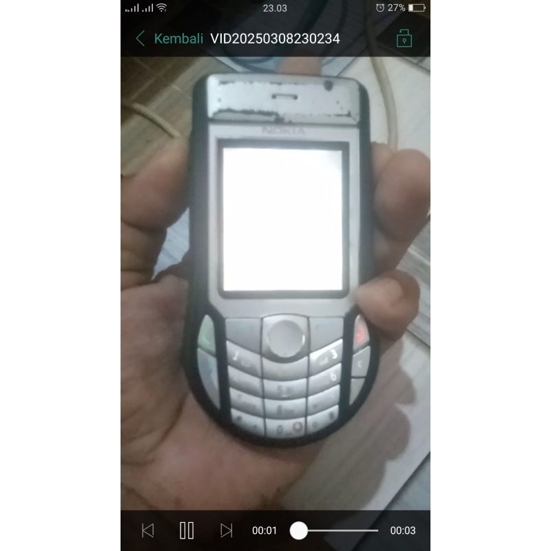 NOKIA 6630 MINUS LCD BLANK PUTIH