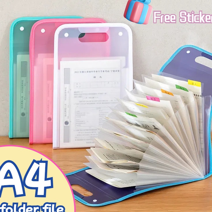 

13 Pocket File Folders File Bag Tas File Akordeon Tas File Handle Map File Clear Holder Multi Layer Folder Tas File 13 Sekat A4 Map Tas Dokumen