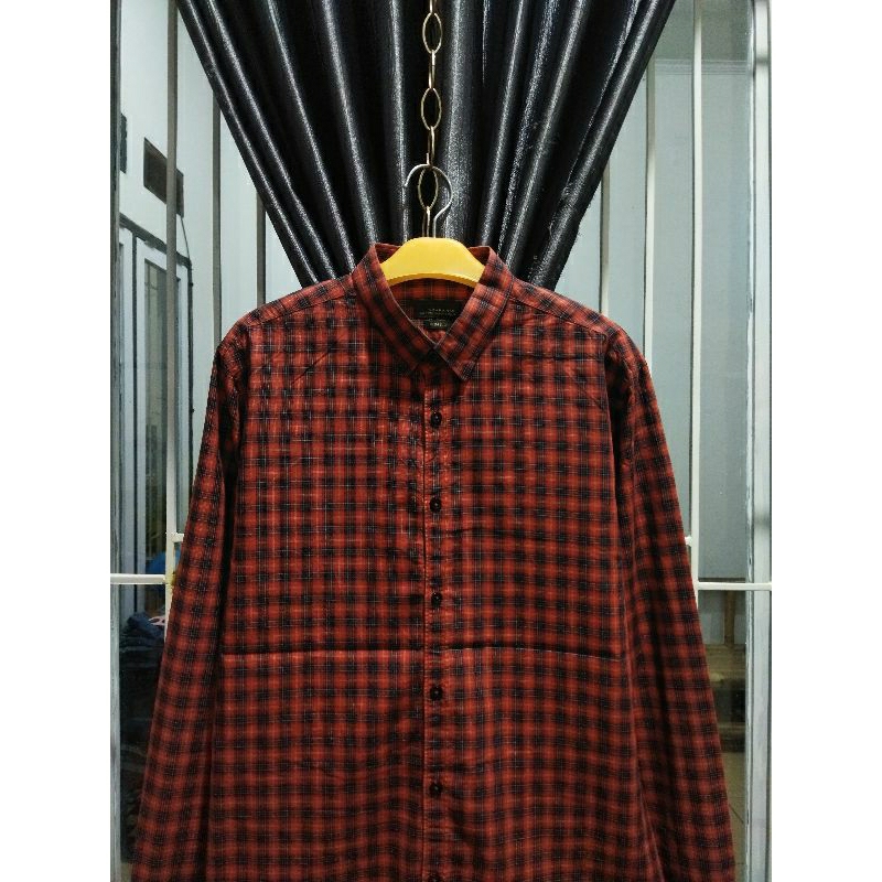 kemeja Zara man lengan panjang pria slim fit M