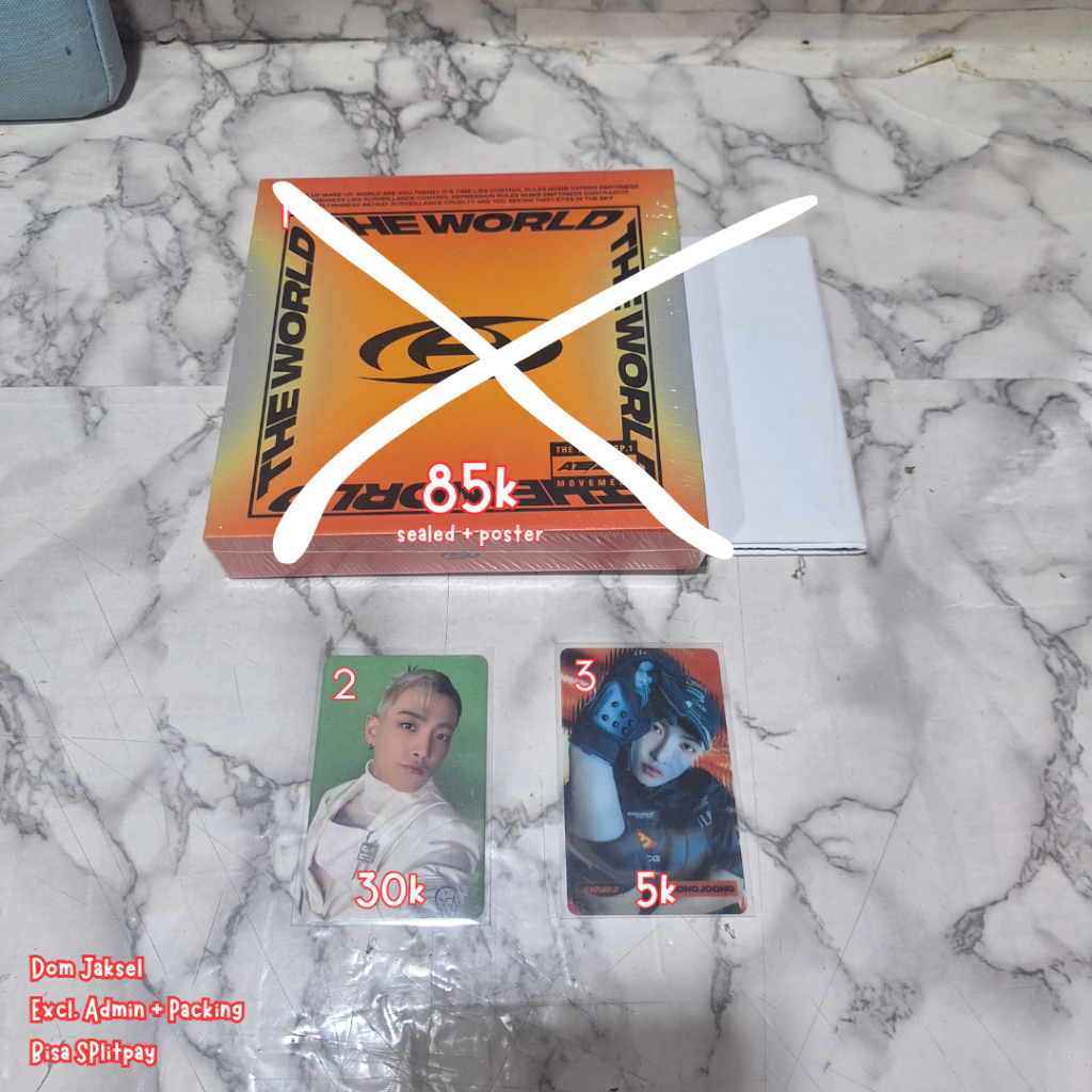 [READY] Photocard PC ATEEZ Album Sealed  The World Ep 1 Movement Z Red Version hongjoong seonghwa yu