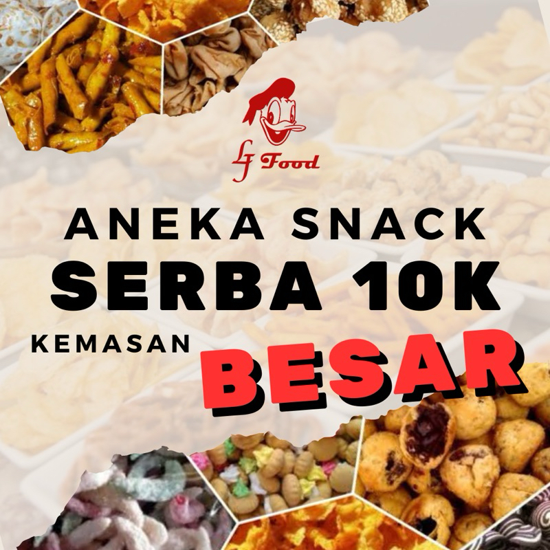 

Snack / Camilan Kiloan Murah Serba 10rb Kemasan Jumbo
