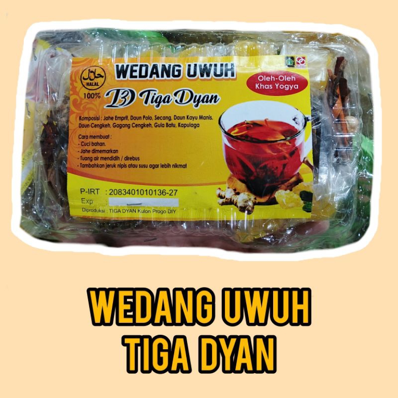 

Wedang uwuh tiga dyan - wedang uwuh Jogja - wedang uwuh jahe basah - wedang uwuh angkringan - minuman penghangat tubuh - membantu meningkatkan imun - penangkal radikal bebas - oleh-oleh khas kota Jogja