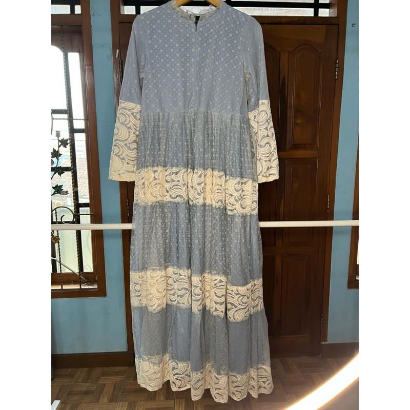 New Gamis Rudeya Nayla Ice blue ukuran M