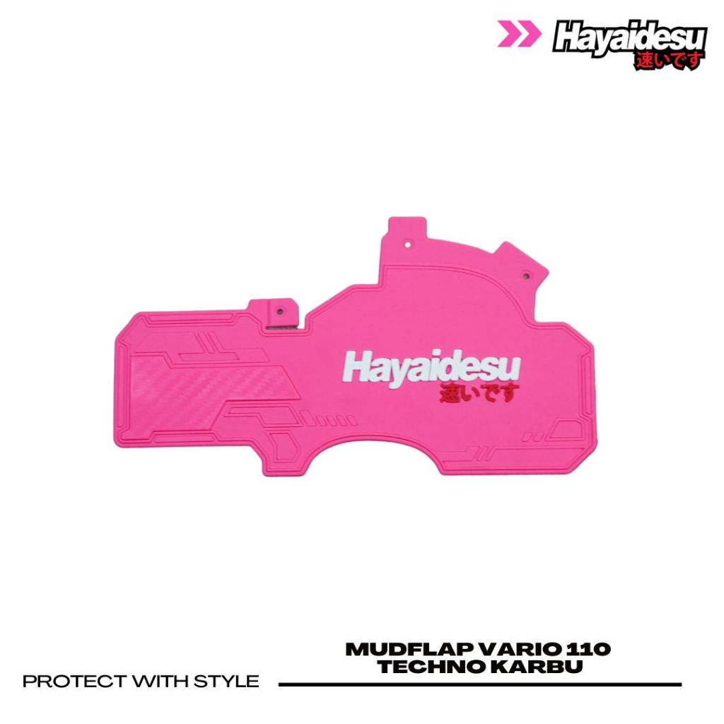 Hayaidesu Mudflap Honda Vario 110 Techno Karbu Aksesoris Variasi Penahan Lumpur | BEEL