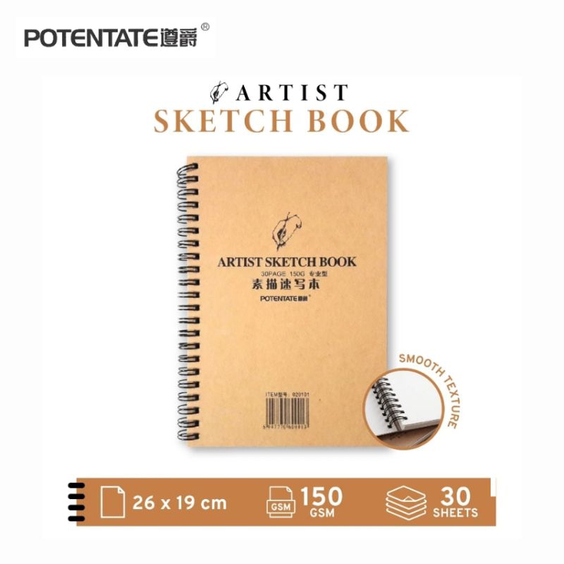 

Potentate Artist 19x26cm Wire Bound Sketchbook