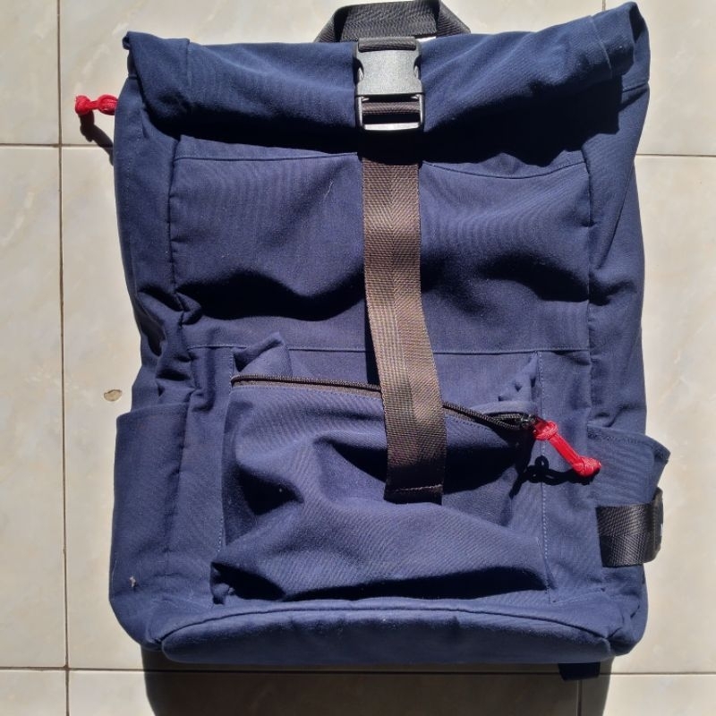 Tas Ransel / Backpack Nama Studio Seri Quint 322 Biru Navy Second / Preloved