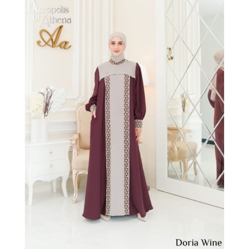 Acropolis Of Athena By ADEN Gamis Polos Size XL Warna Doria Wine / Burgundi Baju Lebaran Terbaru Ele