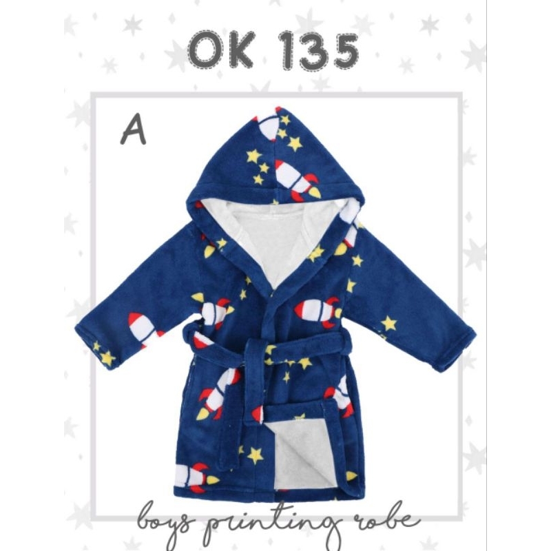 Kimono Handuk Anak Rocket Star OK135A / Kimono Handuk Anak Laki-Laki / Kimono Renang Anak Laki-Laki