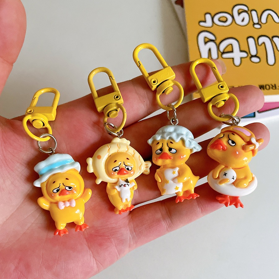 [TCS] Keyring Gantungan Upset Duck Bebek Boneka Lucu Kunci Liontin Ponsel HP DIY Chain Keychain Tas