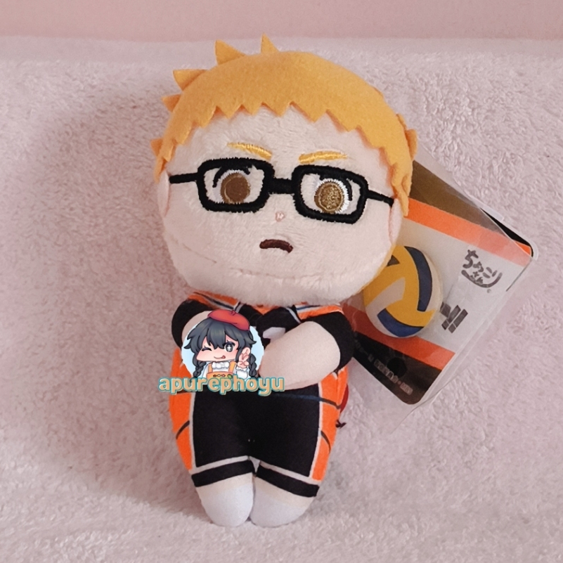 Boneka Haikyuu Kei Tsukishima T-ARTS Takara Tomy Chokkori-san Mini Plush