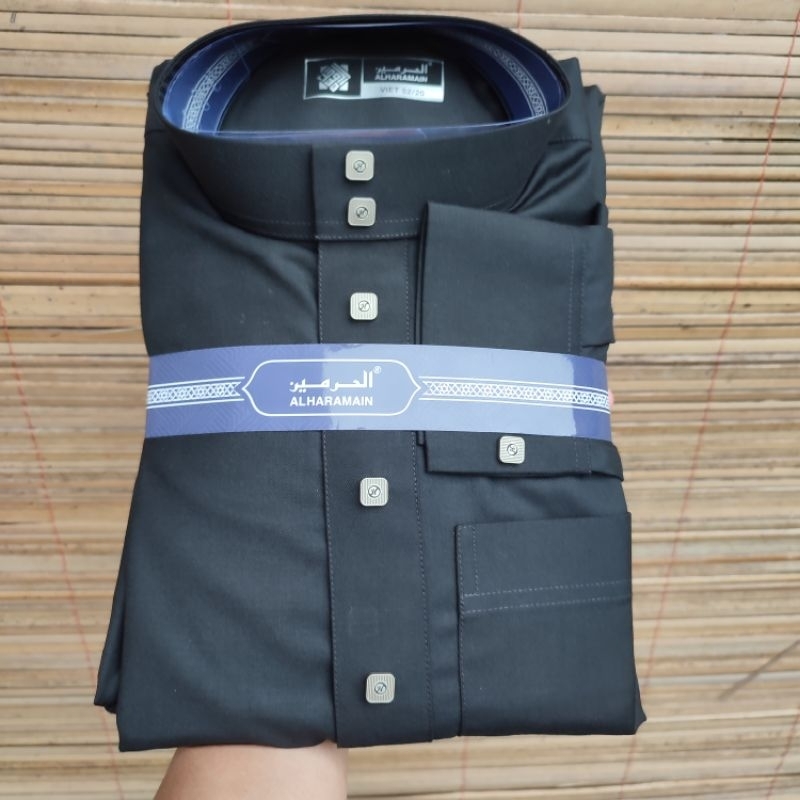 Jubah Gamis Al Haramain Wool Manset Hitam