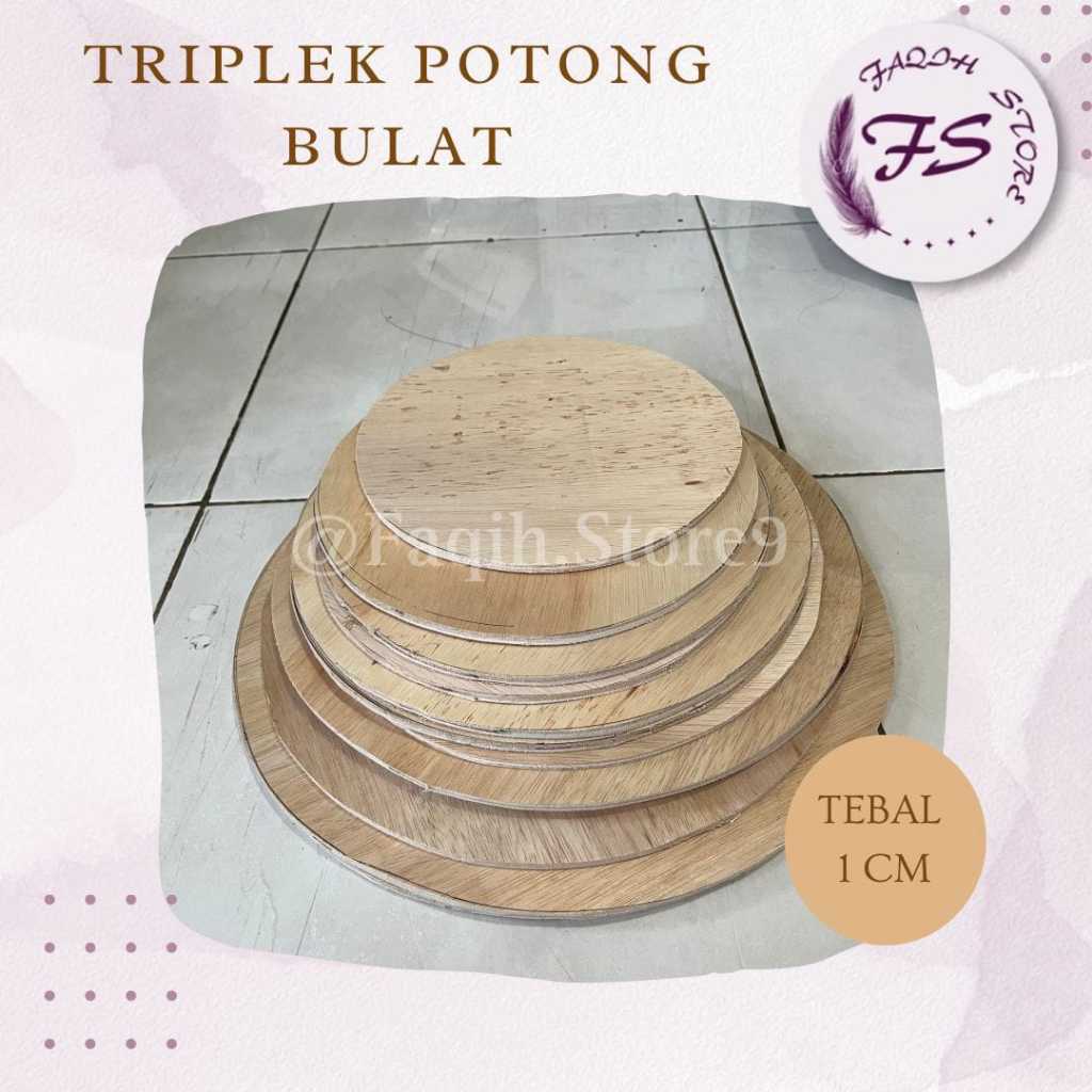 Triplek / plywood / Multiplek Potong Bulat Ukuran D25, D28, D30, D35, D40, D45, Tebal 1cm