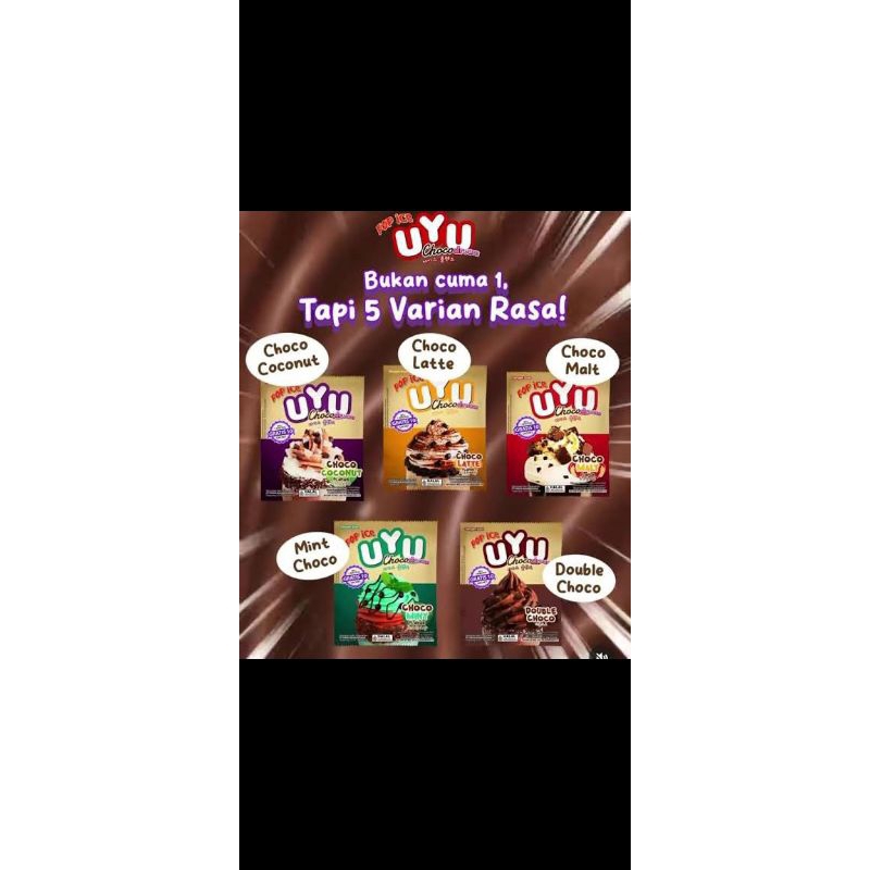 

Pop Ice UYU Pak Baru (1pak = 2 renteng, 1 renteng = 20 sachets)