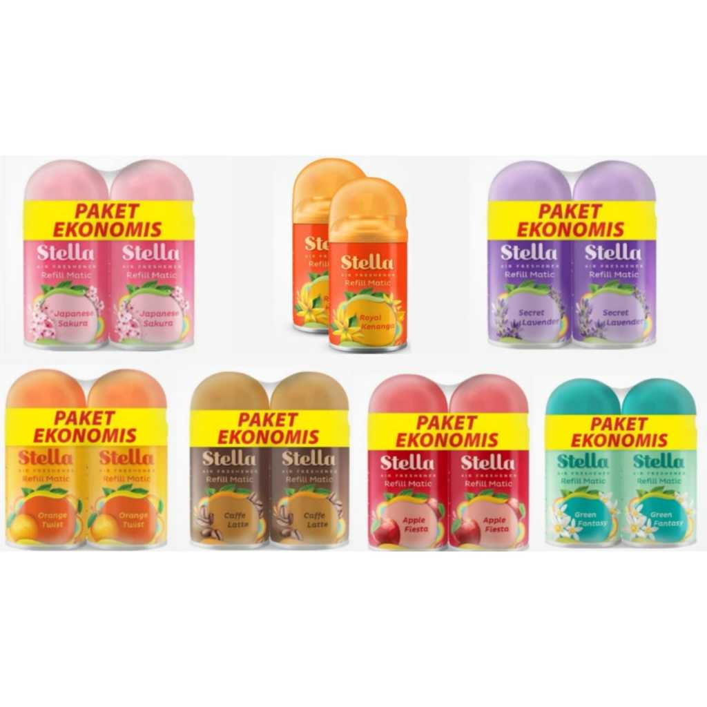 Stella Aerosol Matic Paket Ekonomis (160ml X 2pack)