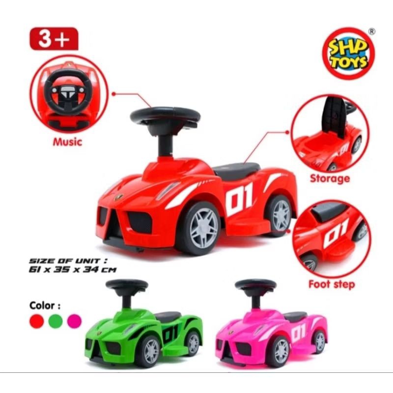 Mobil dorong anak Lamborghini SHP toys ENZO 602  mobil mobilan  tunggang ride on et 2170