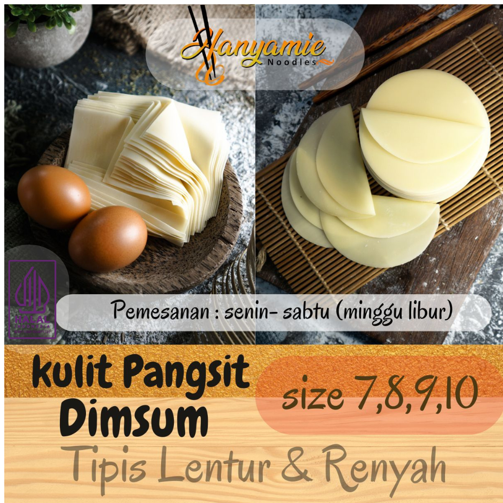 

kulit pangsit siomay dimsum rebus goreng hanyamie 500gr