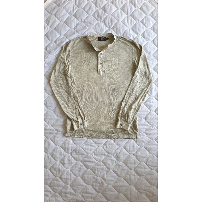 Ralph lauren double RRL beige long sleeve sweatshirt size S original / t-shirt baju lengan panjang u