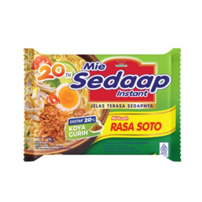 

Sedaap mie instan rasa soto 1 dus isi 40 pcs
