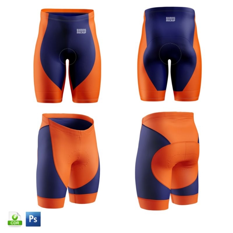 Mockup Celana Jersey Sepeda (Bawahan Olahraga)