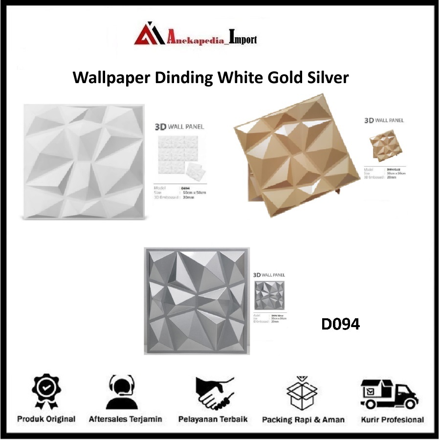 Wallpaper Dinding - Wallpaper 3D - Tridi Wallpaper - PVC Wallpanel D094 - Stiker Dinding - Stiker Di