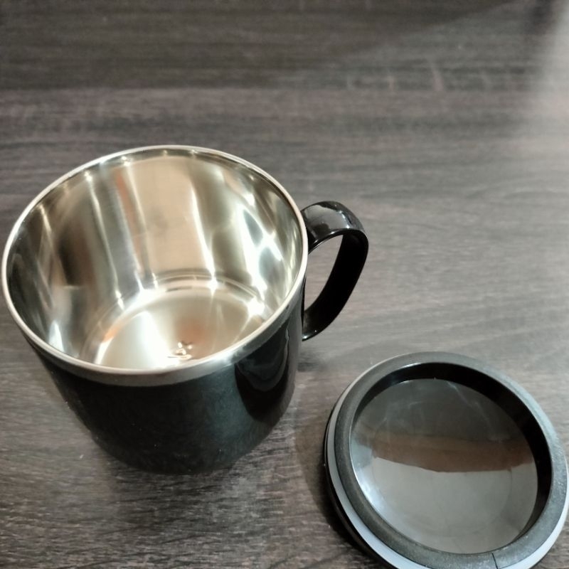 Mug stainless hitam gelas