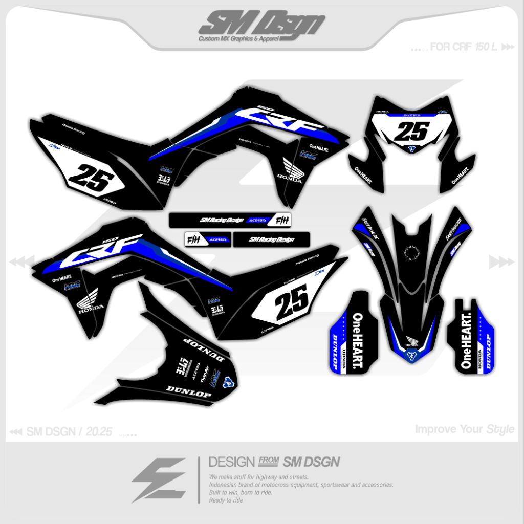 Decal Stiker Crf 150 L Full Body Hitam Keren
