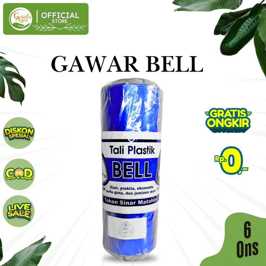 

TALI GAWAR BELL SALARAN WARNA BIRU 0,6KG KG