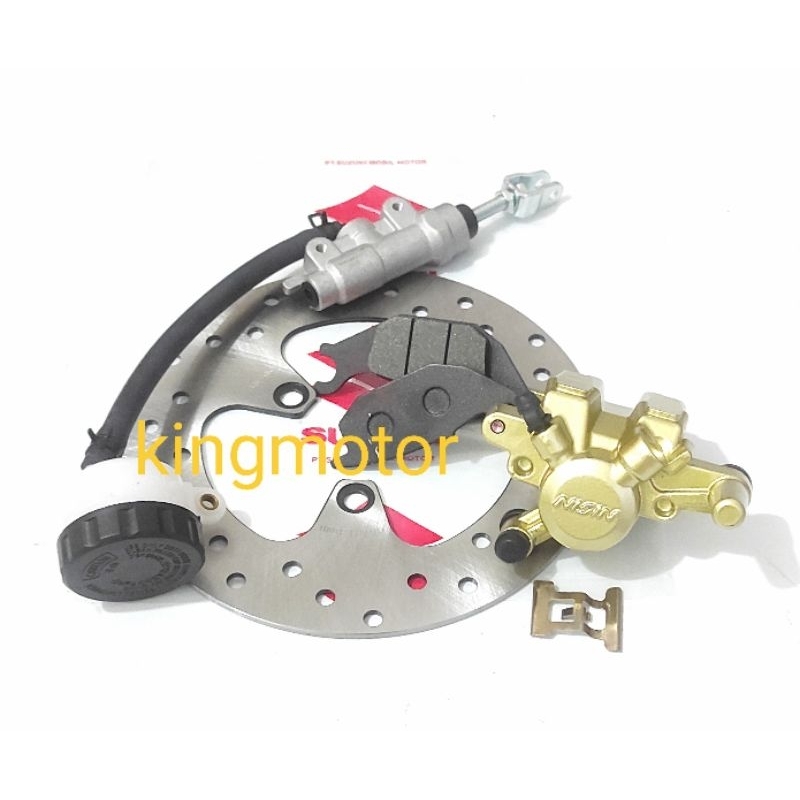 3item piringan cakram+kaliper+master rem belakang suzuki Shogun 125 fl, shogun nr, shogun rr, axelo